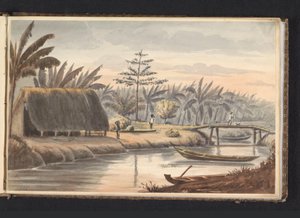 Plantage Visserszorg med bananfält Banana Ground Visserszorg (titel på objekt) Album med teckningar av Surinam, s.9 (50) (serietitel)