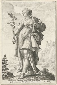 Tro (Fides) Dygderna (serietitel) av Jacob Matham (attributed to)