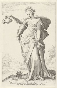 Matigheid (Nykterhet) De Deugden (serietitel) av Jacob Matham (attributed to)