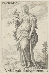 Varning (Prudentia) Prudentia (titel på objekt) av Jacob Matham (attributed to)