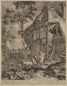 Abraham skickar iväg Hagar av Jacob Matham