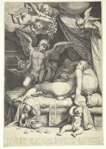 Cupid och Psyche av Jacob Matham