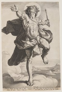 Apollo i molnen av Jacob Matham