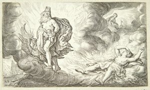 Bacchus födelse av Jacob Matham