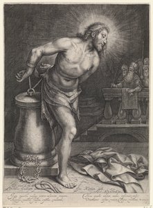 Kristus på piskpålen av Jacob Matham