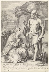 Kristus visar sig för Maria Magdalena (Noli me tangere) av Jacob Matham