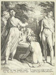 Diana upptäcker Callistos graviditet av Jacob Matham