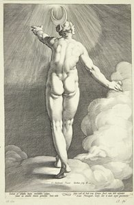 Diana som Luna av Jacob Matham