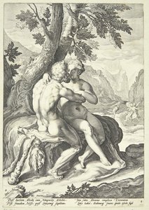 Hercules och Dejanira av Jacob Matham