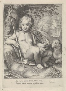 Johannes Döparen som barn av Jacob Matham