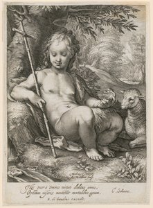 Johannes Döparen som barn av Jacob Matham