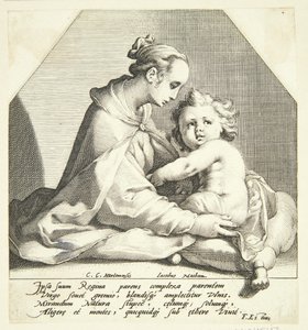 Jungfru Maria med barn av Jacob Matham