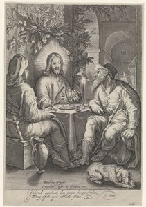 Måltid i Emmaus av Jacob Matham