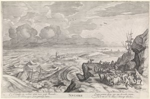 november (titel på objekt) De tolv månaderna (serietitel) av Jacob Matham