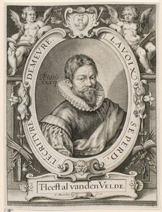 Porträtt av Jan van de Velde den äldre av Jacob Matham