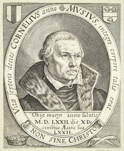Porträtt av Cornelis Musius av Jacob Matham