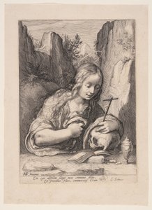Heliga Maria Magdalena ångrar sig av Jacob Matham