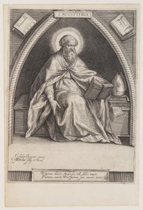 Augustinus, från Kyrkans fäder av Jacob Matham