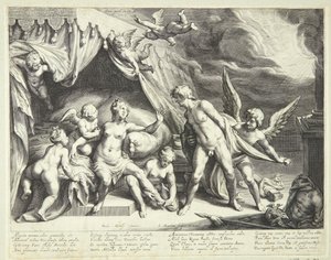 Venus och Mars upptäcktes av Apollo av Jacob Matham