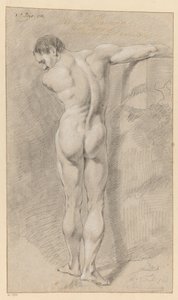 Stående manlig naken, sedd bakifrån (1:a pris 1768) av Jacob Maurer