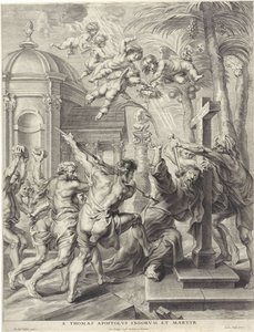 Marteldood van de apostel Tomas St Thomas Apostel av indianerna och martyren (titel på objektet) av Jacob Neefs