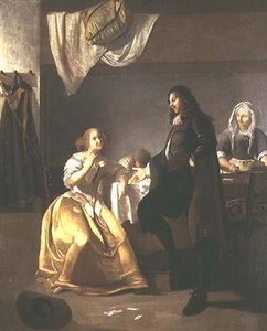 Interiören på en bordell (olja på duk)