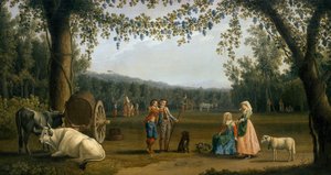 De kungliga prinsarna vid skörden på Carditello Estate av Jacob Philippe Hackert