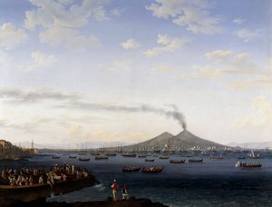 Återkomsten av flottan från Algeriet till Neapelbukten av Jacob Philippe Hackert