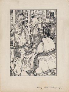 Designillustration för Shakespeares King Lear: King Lear och Cordelia Captured av Jacob Pieter van den Bosch