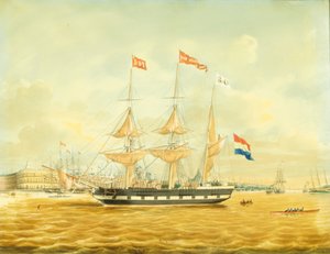 Johan Melchior Kemper vid Anchor vid Rotterdams hamn av Jacob Spin