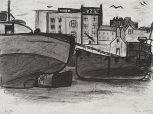 Tenby, 1994 (kol på papper) av Jacob Sutton