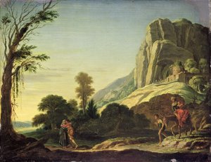 Landscape with the Meeting of Moses and Aaron on Mount Horeb, 1626 or 1620 (oil on copper)