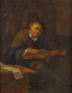 Man spelar en fiol