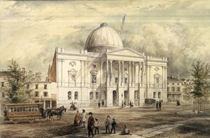 County Court House, Brooklyn, 1863 (wc på papper) av Jacob Wells