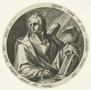 Evangelisten Johannes De fyra evangelisterna (serietitel) av Jacob de Gheyn (II) (attributed to)