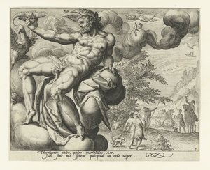 Elementet luft Aer (titel på objekt) De fyra elementen (serietitel) av Jacob de Gheyn (II) (attributed to)