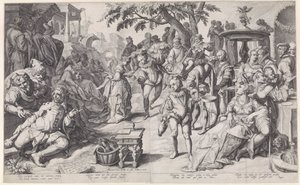 Den förlorade sonen slösar bort sina pengar av Jacob de Gheyn (II)