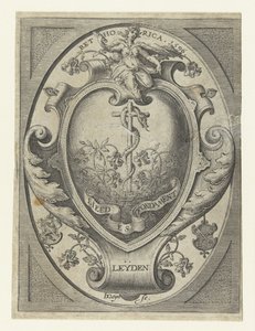 Vapenskölden för den Leidenska retorikens kammare Kärleken är grunden av Jacob de Gheyn (II)