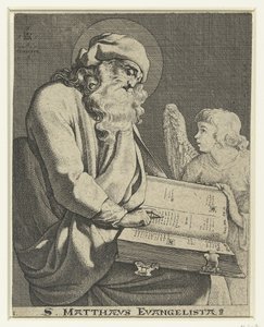 Evangelist Mattheüs S. Matthaeus Evangelista (titel på objekt) av Jacob de Gheyn (III)