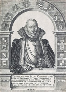 Porträtt av Tycho Brahe 1546 - 1601, pub. 1586. av Jacob de Gheyn