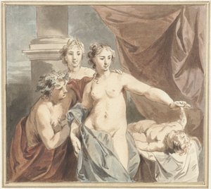Ceres, Venus, Bacchus och sovande Amor av Jacob de Wit
