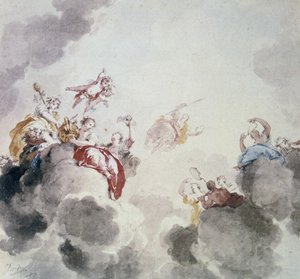 Himmelsk scen, 1700-talet.