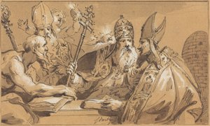 De fyra kyrkofäderna av Jacob de Wit