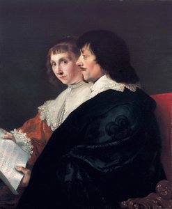 Dubbelporträtt av Constantijn Huygens (1596-1687) och Suzanna van Baerle (1599-1637)