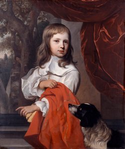 Porträtt av en ung pojke med en hund, 1658.
