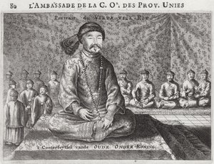 Porträtt av den gamle vicekungen, från en redogörelse för en holländsk ambassad i Kina, 1665