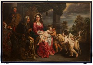 Den heliga familjen med Johannes Döparen och Joseph, J. Van Oost. Slutet av 1600-talet (målning)