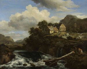 Ett vattenfall av Jacob van Ruisdael