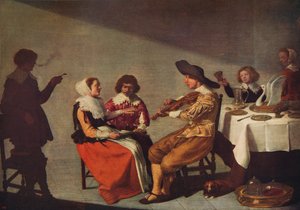 En musikalisk fest, 1631, c1915 av Jacob van Velsen