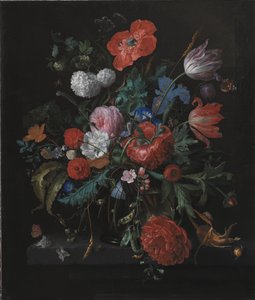 En massa blommor